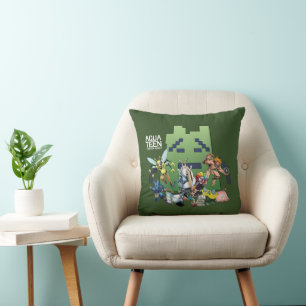 Aqua Teen Hunger Force Villains Throw Pillow