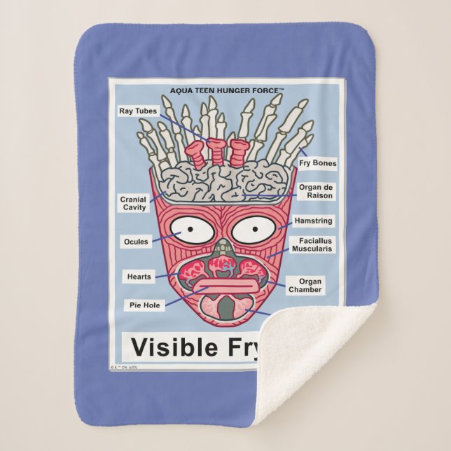 Aqua Teen Hunger Force Visible Frylock Poster Sherpa Blanket (Front)