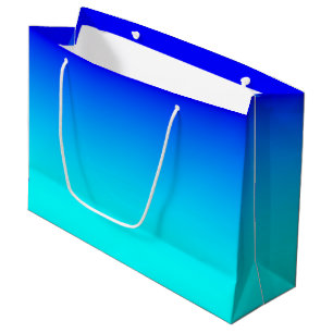 Aqua to Blue Gradient Large Gift Bag