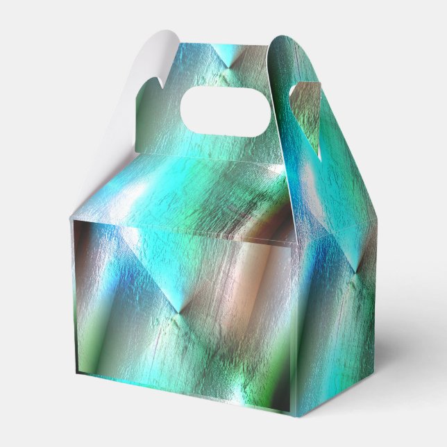 Aqua to wooded texture with digital rough and line favor box (Front Side)