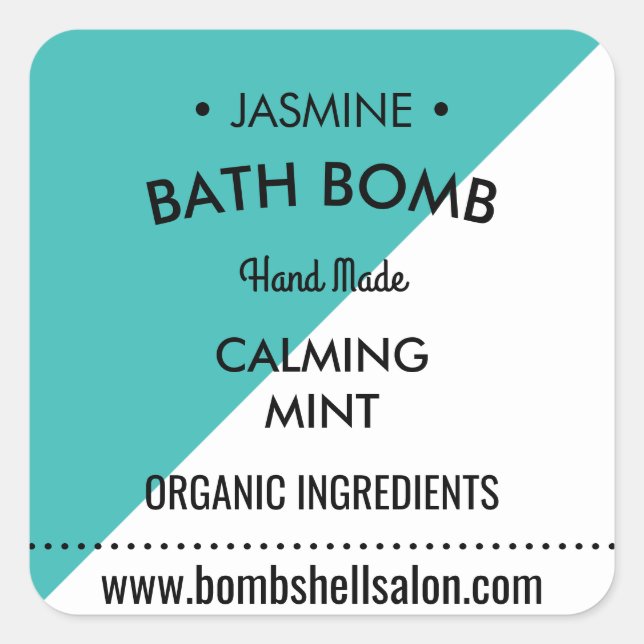 Aqua Triangle Modern Product Label (Front)