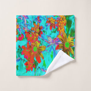 Aqua Tropical aux fleurs jaunes et orange