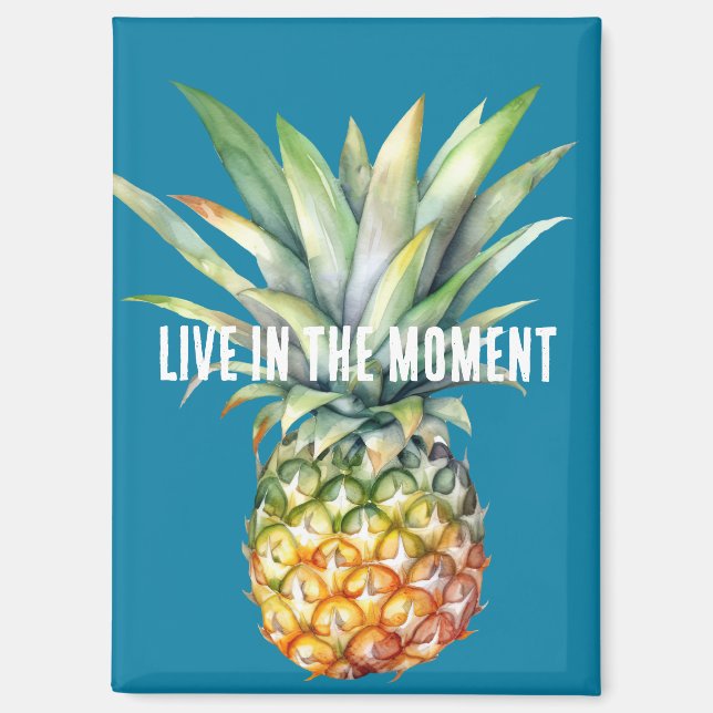 Aqua Tropical Pineapple Magnet (Front)