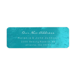 Aqua Turquoise Océan Blanc Nouvelle adresse RSVP