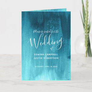 Aqua turquoise Programmes de mariage d'art abstrai