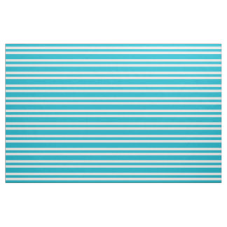 Aqua Turquoise Retro Bold Mod Stripes Pattern Fabric