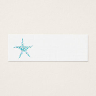 Aqua Turquoise Starfish Wedding Tags
