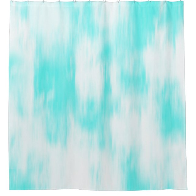 Aqua Turquoise White Abstract (Front)