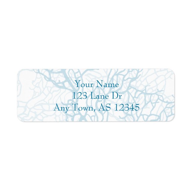Aqua Turtle Love Anniversary Return Address (Front)