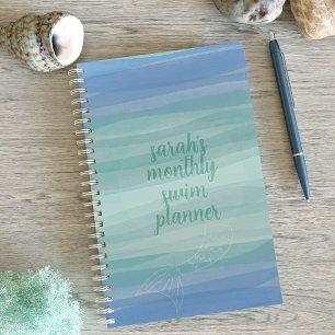Aqua Watercolor Mermaid Quote Planner
