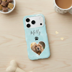 Aqua Watercolor Pet Photo Phone Case