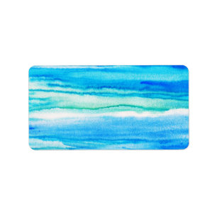 Aqua Waves Label