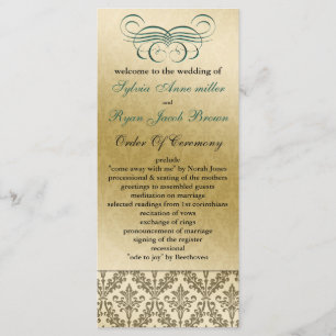aqua Wedding program