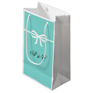 Aqua & White Bows Party Bags