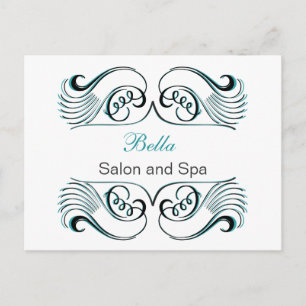 aqua white Chic Business Merci Cartes