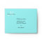Aqua White Monogram Wedding RSVP Envelope