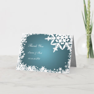 aqua winter wedding Thank You