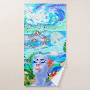 Aqua woman Bath Towel Set