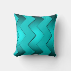 Aqua Zig Zag Design Pillows