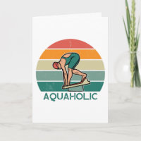 Aquaholic swimming woman birthday