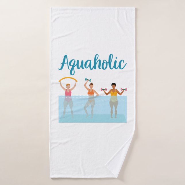 Aquaholic Water Aaérobic Femmes (Serviette de bain)