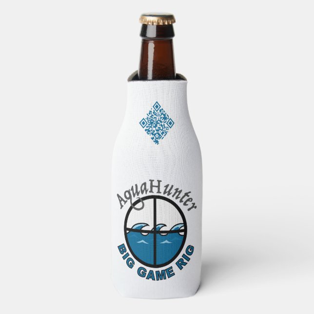 AquaHunter (TM) Fishing brand Bottle Cooler Coozie (Bottle Front)