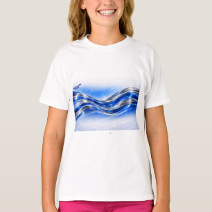 Aqualume Flow Shirt – Blue Silver Wave Energy Desi