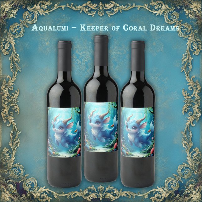 Aqualumi – Keeper of Coral Dreams.  Wine Label (Creator Uploaded)