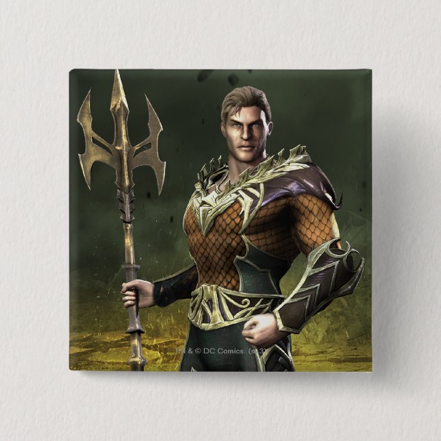 Aquaman 2 Inch Square Button (Front)