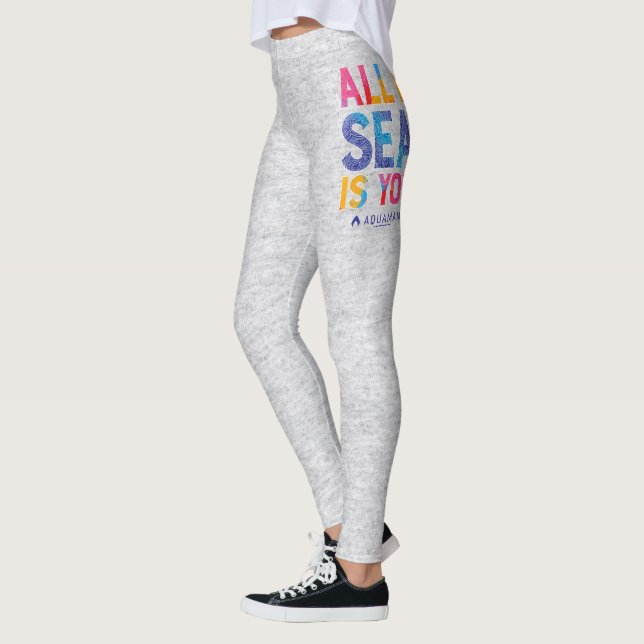 Aquaman | "All I Sea Is You" Colourful Paisley Leggings (Left)