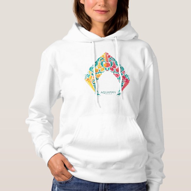 Aquaman | Aquaman & Mera Themed Seashell Logo Hoodie (Front)
