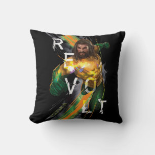 Aquaman Aquaman "Revolt" Refracted Graphic Throw Pillow