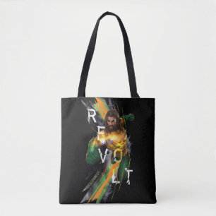 Aquaman   Aquaman "Revolt" Refracted Graphic Tote Bag