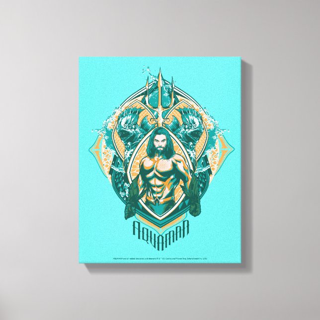 Aquaman | Aquaman & Trenchers Graphic Canvas Print (Front)