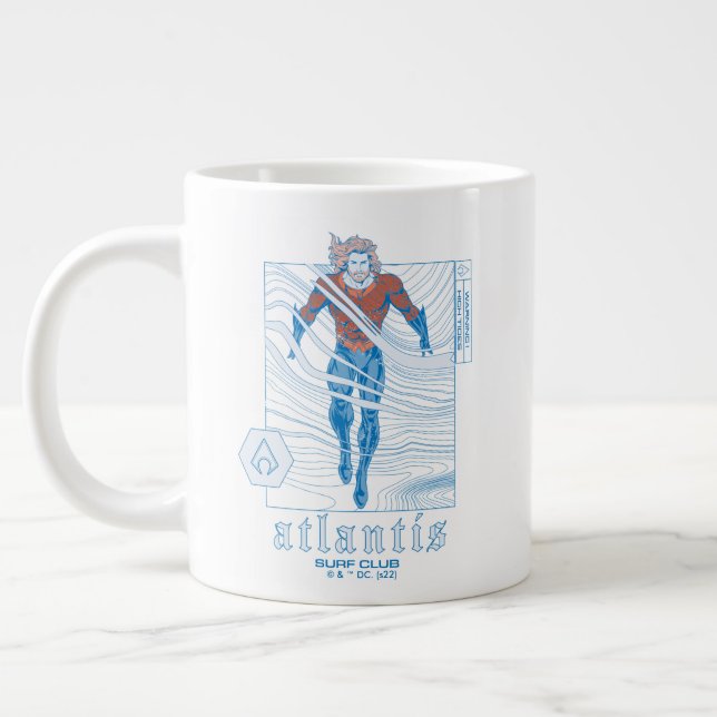Aquaman - Atlantis Surf Club Large Coffee Mug (Left)