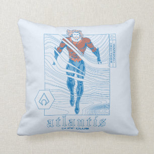 Aquaman - Atlantis Surf Club Throw Pillow