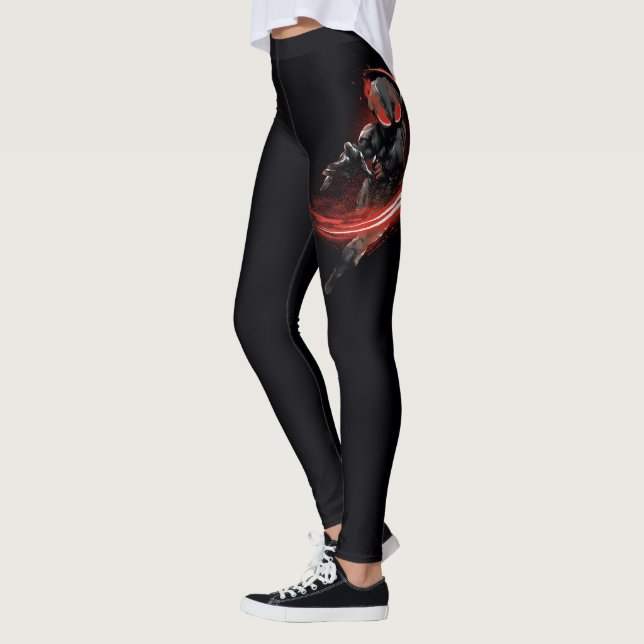 Aquaman | Black Manta Red Swipe Graphic Leggings (Left)