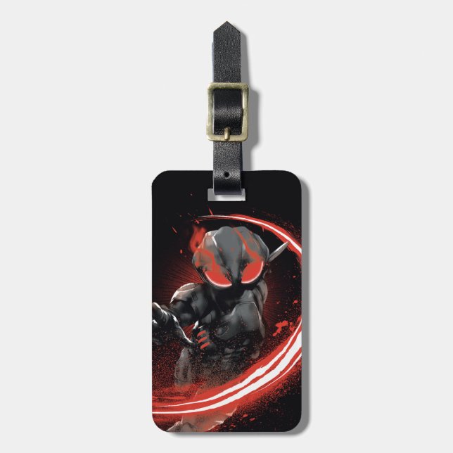 Aquaman | Black Manta Red Swipe Graphic Luggage Tag (Front Vertical)