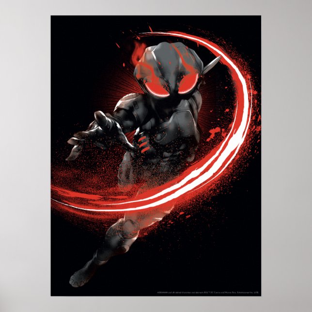 Aquaman | Black Manta Red Swipe Graphic Poster (Front)