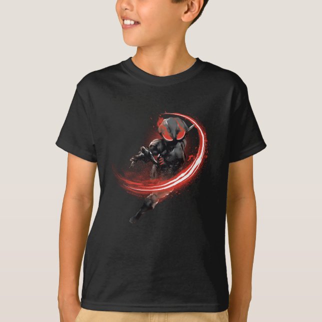 Aquaman | Black Manta Red Swipe Graphic T-Shirt (Front)