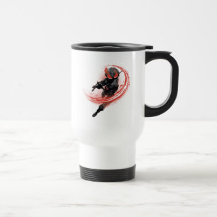 Aquaman Black Manta Red Swipe Graphic Travel Mug