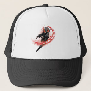 Aquaman   Black Manta Red Swipe Graphic Trucker Hat