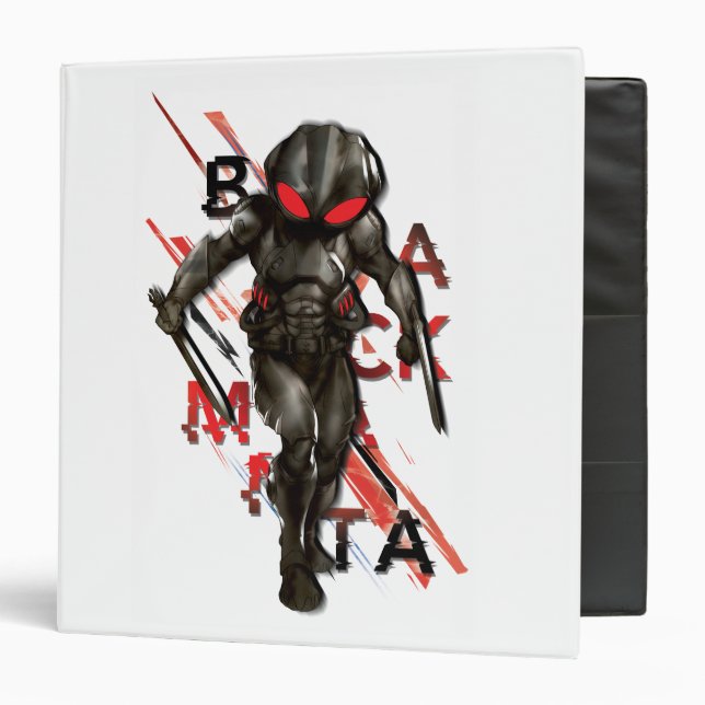 Aquaman | Black Manta Scattered Typography Graphic Binder (Front/Inside)