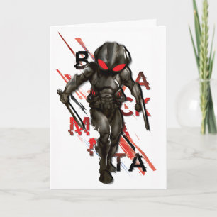 Aquaman Black Manta Scattered Typography Graphic Card