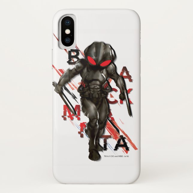 Aquaman | Black Manta Scattered Typography Graphic Case-Mate iPhone Case (Back)