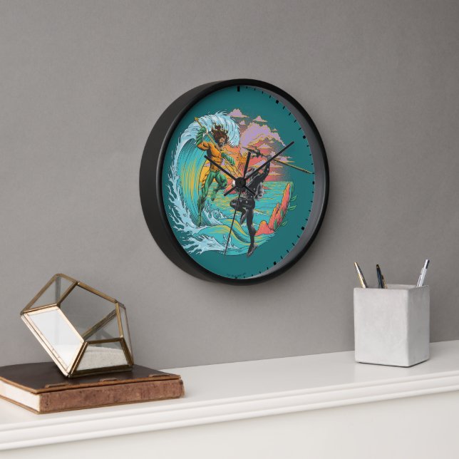 Aquaman & Black Manta Tidal Wave Clock (Office)