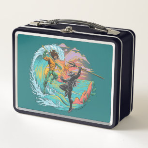 Aquaman & Black Manta Tidal Wave Metal Lunch Box