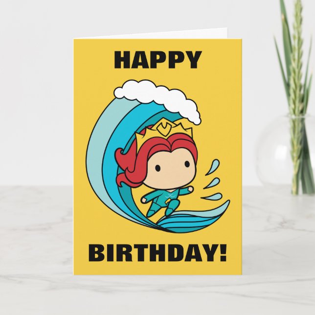 Aquaman | Chibi Mera Riding Wave Graphic Card (Front)