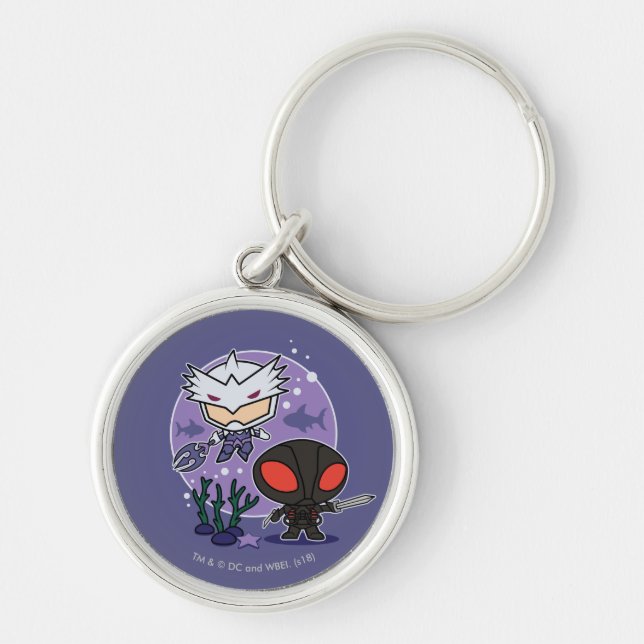 Aquaman | Chibi Orm & Black Manta Undersea Graphic Keychain (Front)