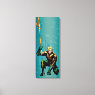 Aquaman Crouching Canvas Print